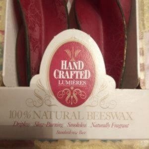 Vintage Red 100% Beeswax Taper Candles
